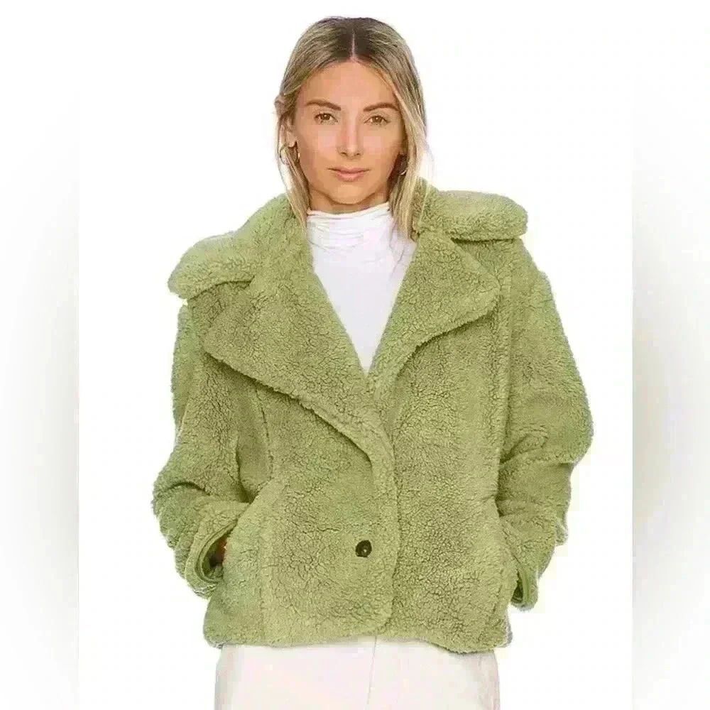 Free People Joplin Cozy Jacket in Sweet Pistachio
